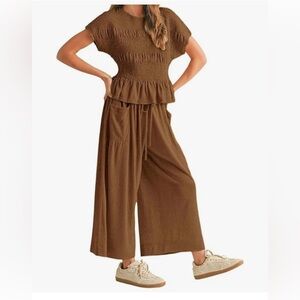 Flowery summer two piece set